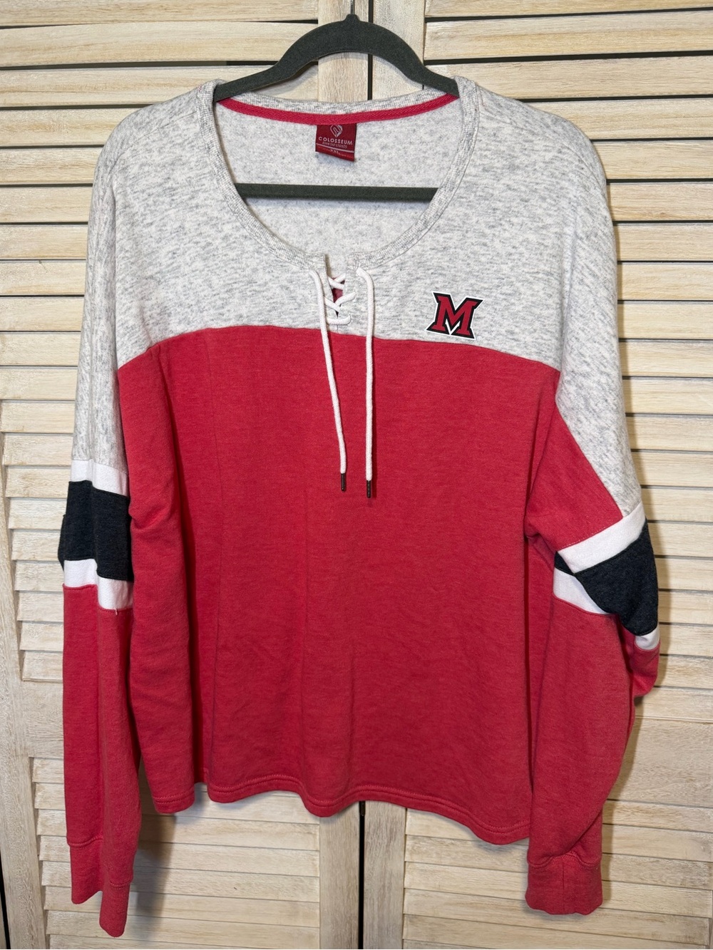 Miami University Lace Up Sweatshirt
